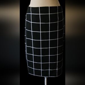 Express Window Pane Pencil Skirt